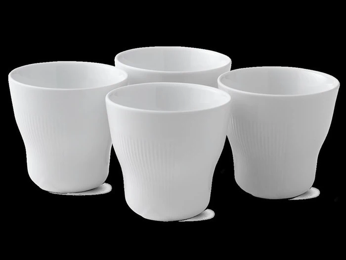 Royal Copenhagen 4-pak ’Hvid Elements’ krus fra Sinnerup
