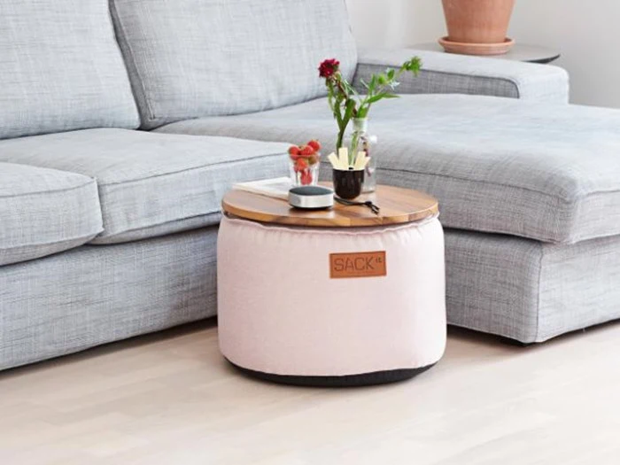 DRUMit flamingo puf inkl. bakke fra SACKit 