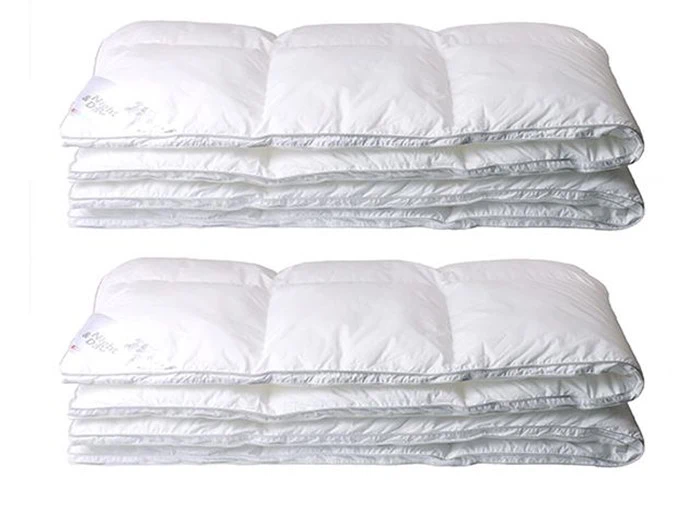 2 stk. Night & Day dyner m. 1100 gram dunfibre 140*220