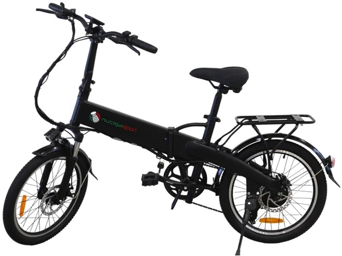 Sort klapsamenlig elcykel fra Nuciga Sport