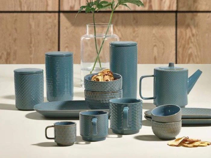 Villa Collection, Elm Opbevaringskrukke, Blågrå, 21,2 cm