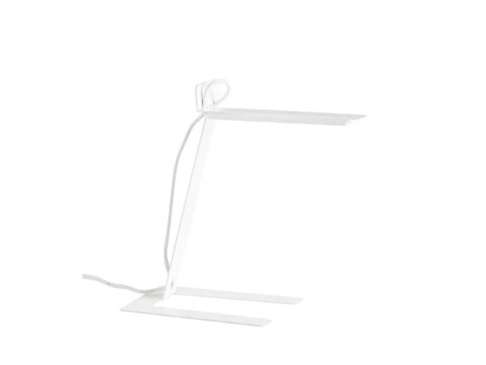 Benshee bordlampe I hvidt malet metal fra Woud