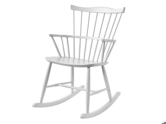 FDB Møbler Gyngestol J52G af Børge Mogensen - Hvid