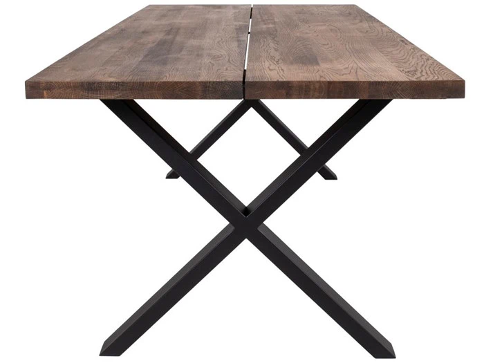 Plankebord i smoked eg med lige kant - 200x95 cm