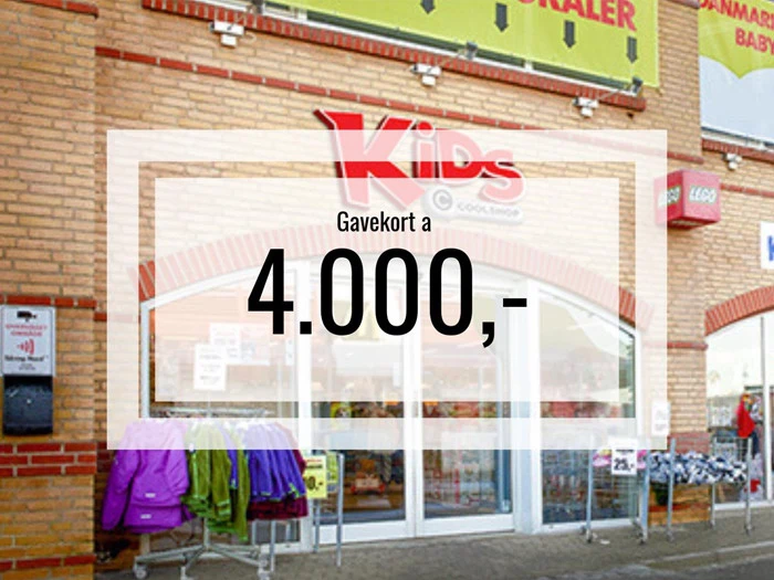 Gavekort på kr. 4.000 til Kids Coolshop Frederikshavn & Kære Børn