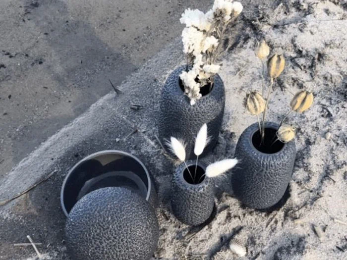 AYTM, Gemma vase, medium, håndlavet stentøj, 13x7 cm