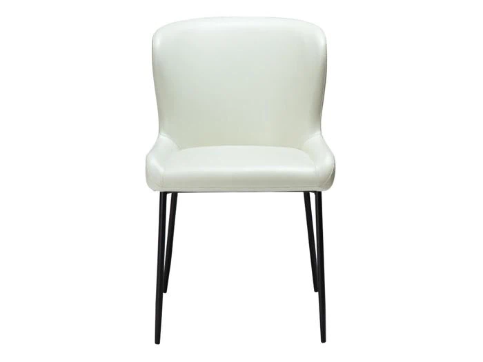 Dan-Form, GLAMOROUS, spisebordsstol, Hvid, Kunstlæder