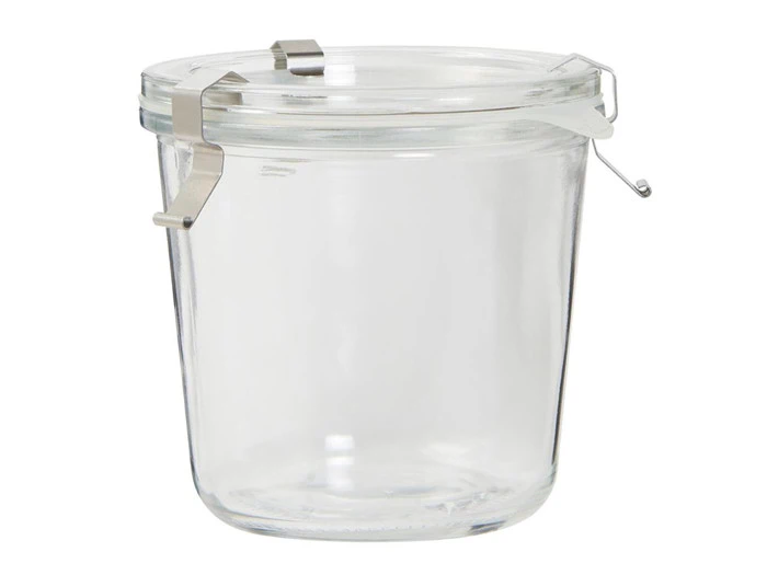 6 stk. marmeladeglas m/låg, clips og silikonering fra Ib Laursen - 440 ml. 