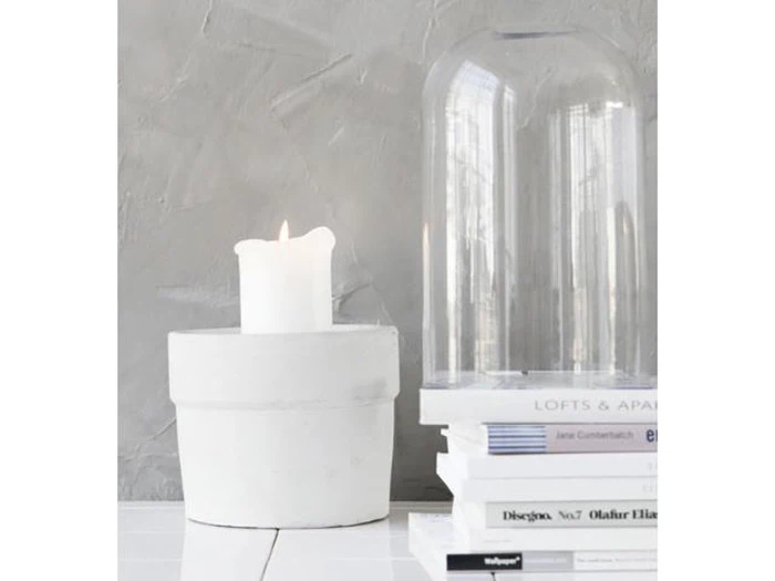 2 stk. glasklokker med beton potte fra House Doctor