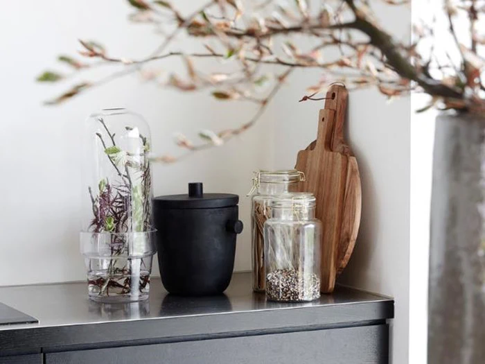 2 stk. glasklokker med potte fra House Doctor