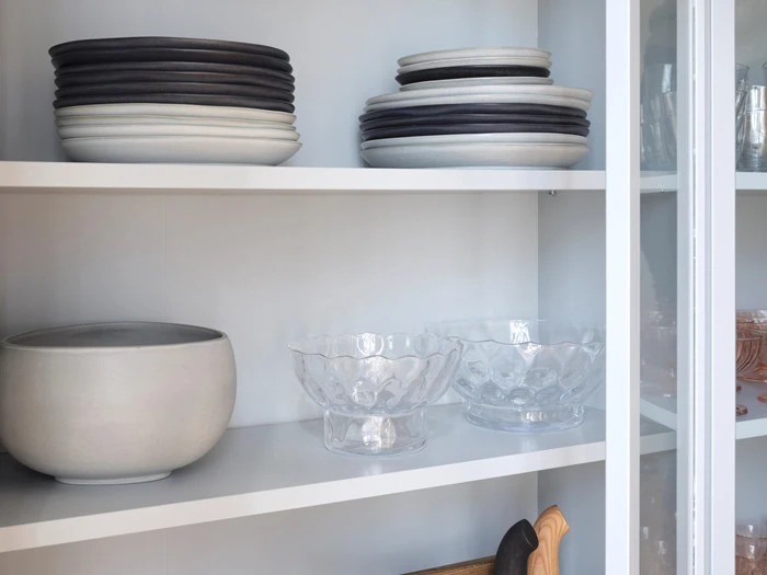 2 stk. Clear dots glas skåle I mundblæst glas fra Ro Collection - Ø: 19 cm