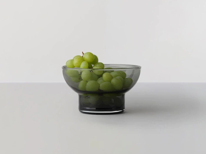 2 stk. Glass bowl no. 50 I mundblæst glas fra Ro Collection - Smoked grey