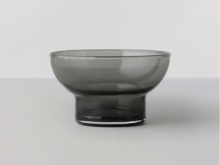 2 stk. Glass bowl no. 50 I mundblæst glas fra Ro Collection - Smoked grey