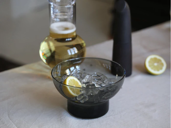 2 stk. Glass bowl no. 50 I mundblæst glas fra Ro Collection - Smoked grey