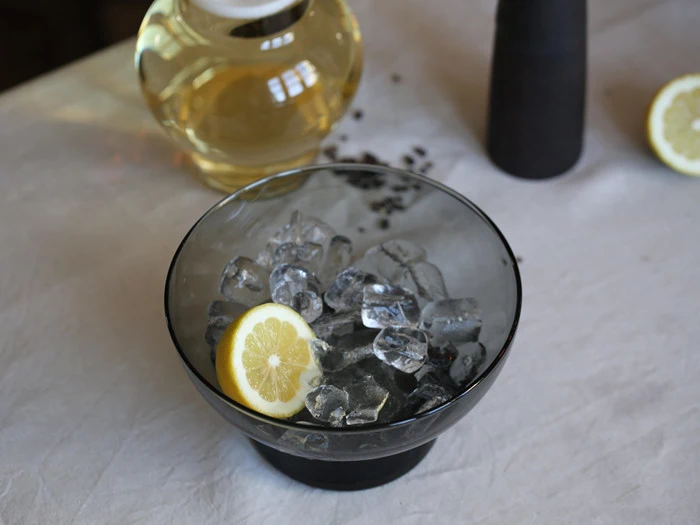 2 stk. Glass bowl no. 50 I mundblæst glas fra Ro Collection - Smoked grey