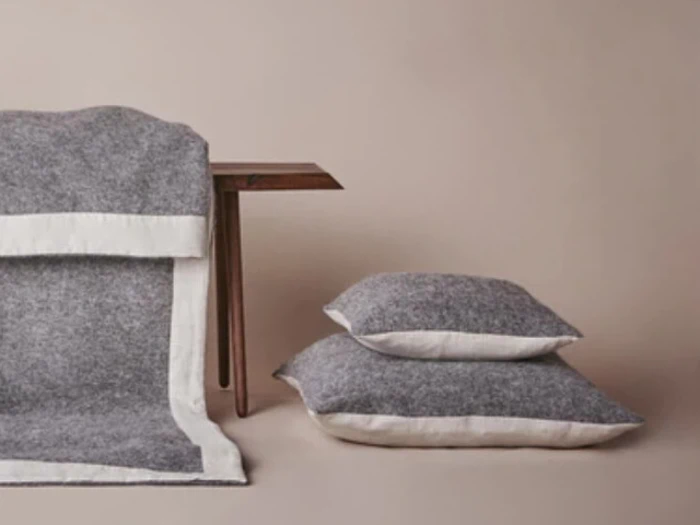 Silkeborg Uldspinderi, Gotland, Pude, Nordic Grey, 100% Pure Wool, L:50 x B:50 cm