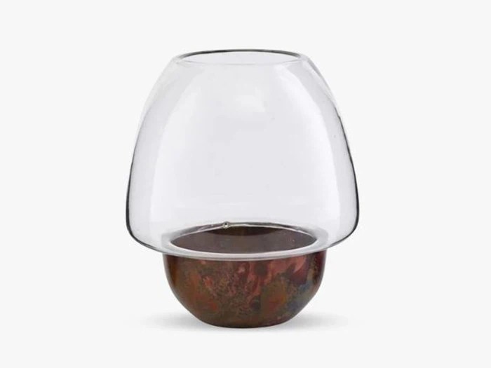 2 stk. Gravity fyrfadstager i jern fra House Doctor - h: 18 cm dia: 13 cm