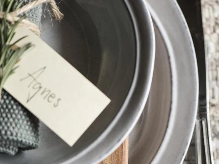 12 stk. Grey Dunes middagstallerkener i stentøj fra Ib Laursen