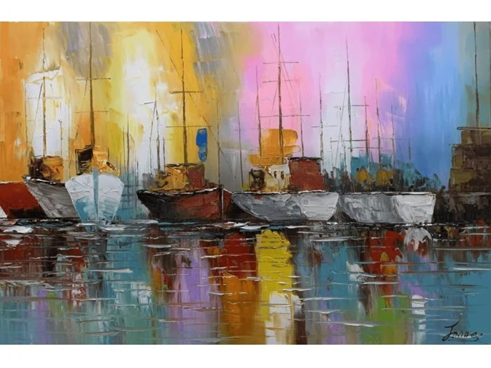 Maleri - Harbor fra MyNewArt (120x80 cm)