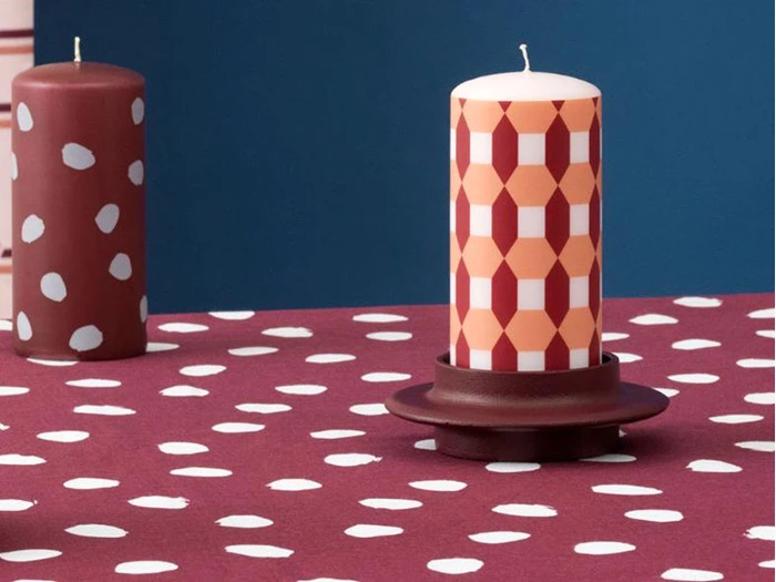 Normann Copenhagen, Heima bloklysestage, mørkerød, Ø13 cm