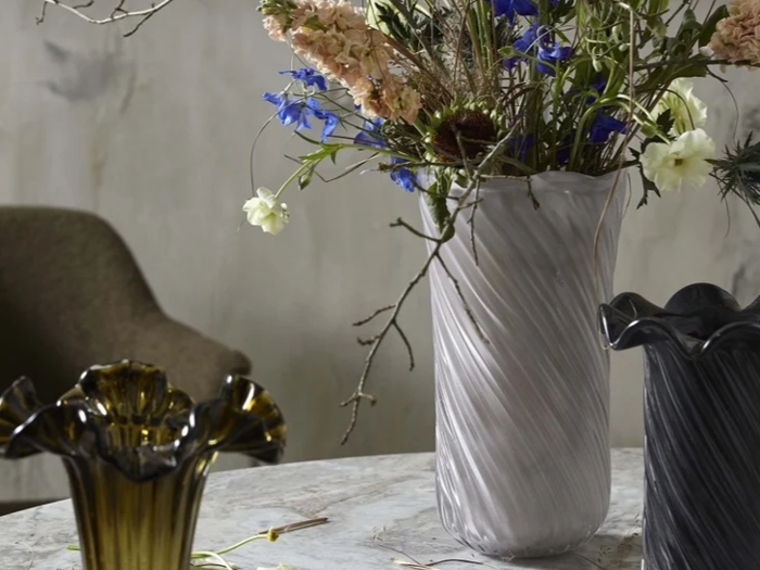 Nordal, HELLE, Vase, Råhvid, Glas, H:30 x B:18,5 cm