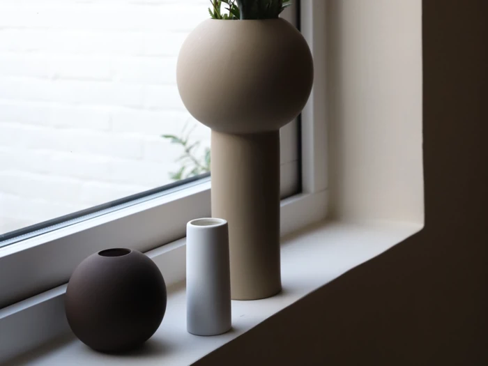 Cooee Design, Ball, Vase, Coffee, Keramik, H:10 x Dia:10 cm