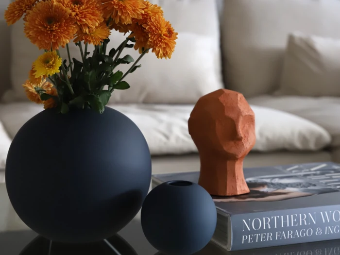 Cooee Design, Ball, Vase, Midnight Blue, Keramik, H:10 x Dia:10 cm