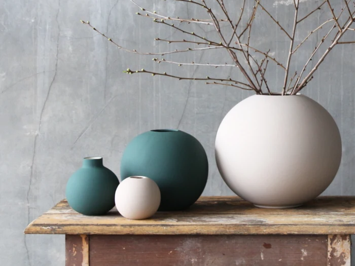 Cooee Design, Ball, Vase, Dark Green, Keramik, H:20 x Dia:20 cm
