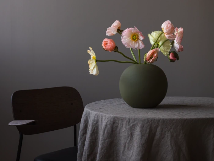 3 stk. Ball vaser i olive keramik fra Cooee Design