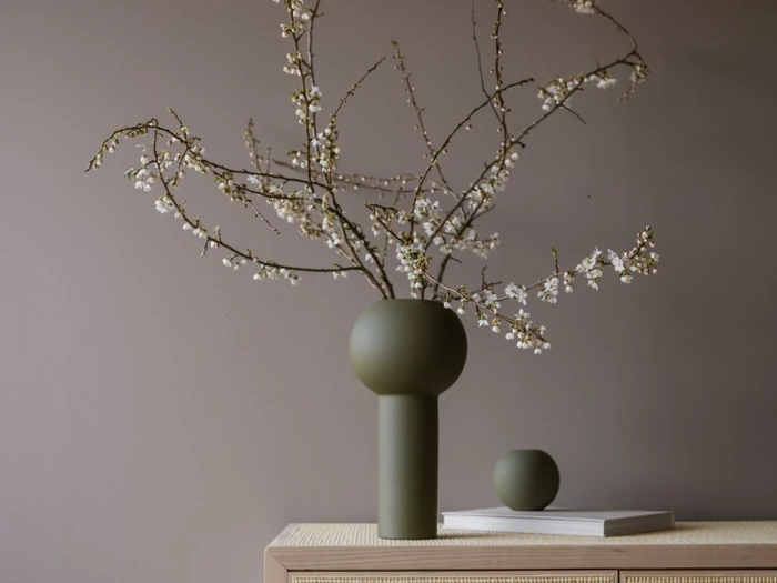 Cooee Design, Pillar, Vase, Olive, Keramik, H:32 x Dia:17 cm