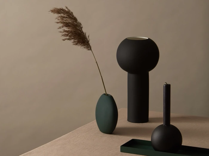 Cooee Design, Pastille, Vase, Dark Green, Keramik, L:15 × B:4 × H:14 cm