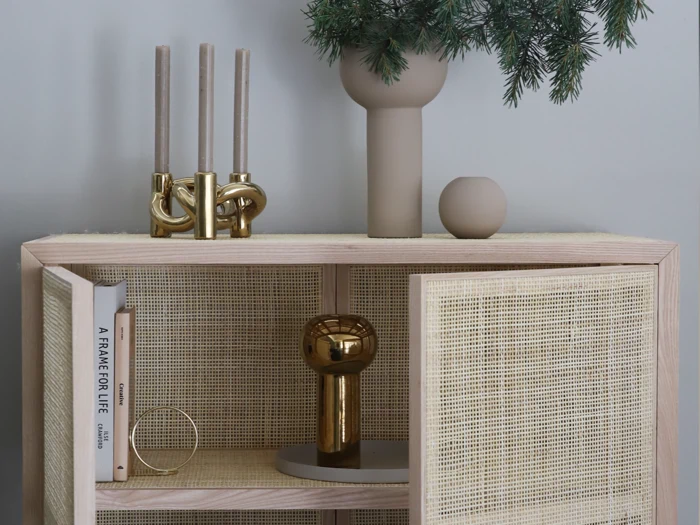 Cooee Design, Pillar, Vase, Gold, Keramik, H:24 x Dia:12 cm