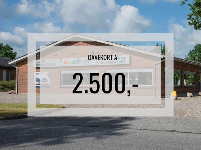 Gavekort kr. 2500,- til Hobro Farve- & Gulvcenter