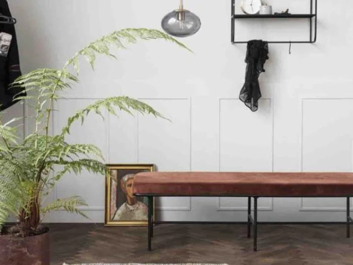  House Doctor, Comma, bænk, karry, velour, L: 160 cm