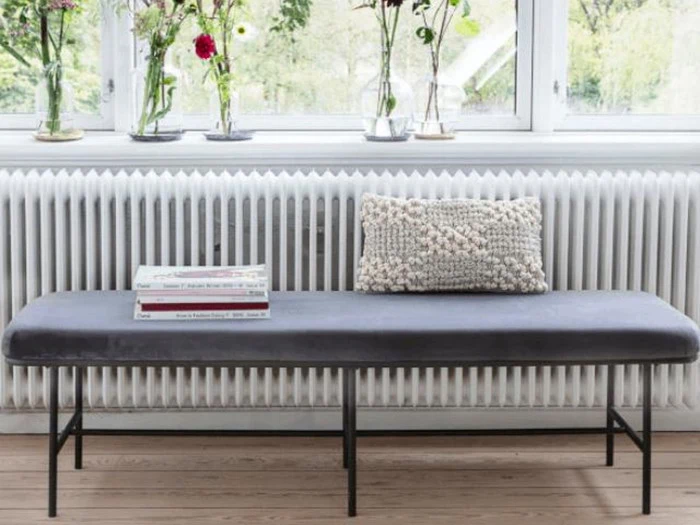  House Doctor, Comma, bænk, karry, velour, L: 160 cm