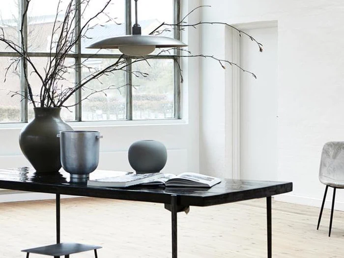 House Doctor, Santa Fe, Vase, Lerøj, Grå/grøn, h: 41 cm, dia: 37 cm 