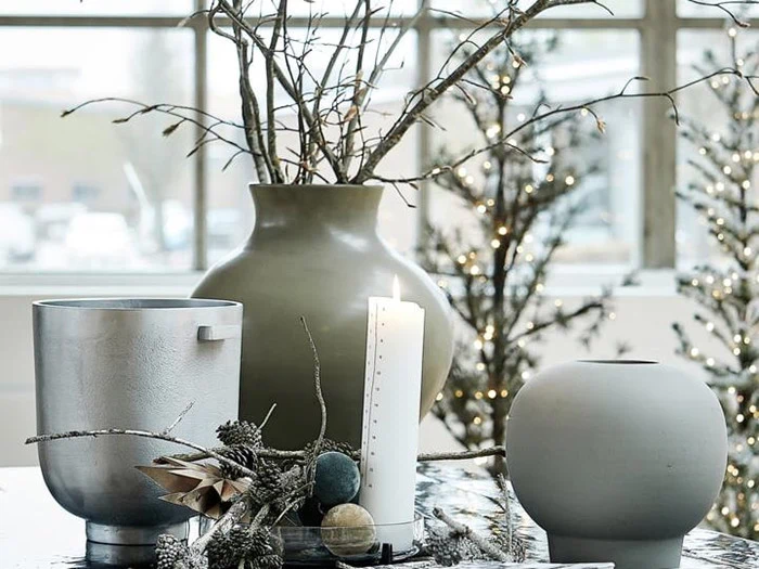 House Doctor, Santa Fe, Vase, Lerøj, Grå/grøn, h: 41 cm, dia: 37 cm 