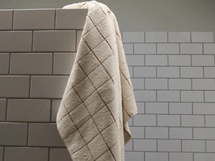 HUMDAKIN, Check Terry Badehåndklæde, Brown Sugar, 60x130 cm