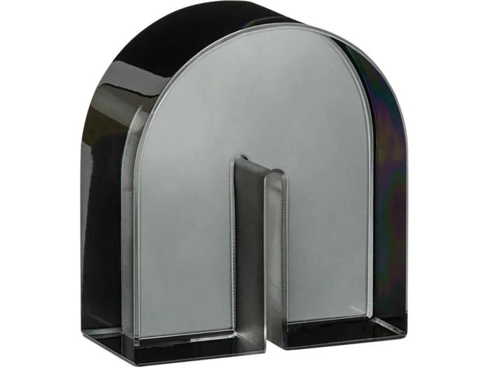 Hübsch, Arch, Bogstøtte, Grå, Glas, H:11 x B:5 x L:10 cm