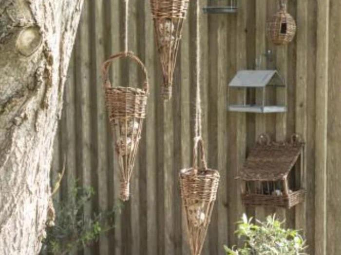 Ib Laursen, Fuglefoderhus firkantet, metal, grå - 18x23x22,5