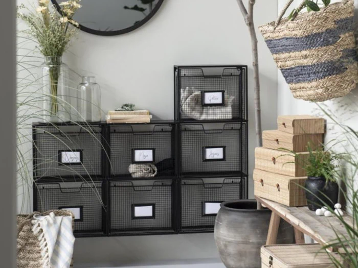 Ib Laursen, Magasinholder m/2 rum, B: 34 H: 55 D: 14,5 cm