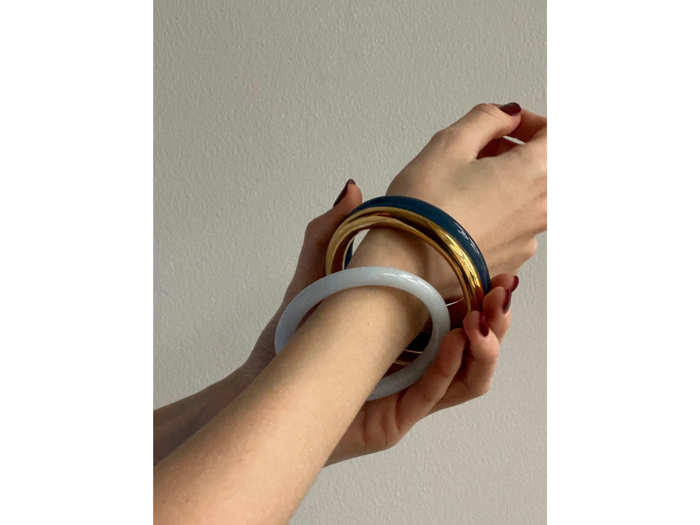 2 x Sun Bangle i farverne Sky & Ivory