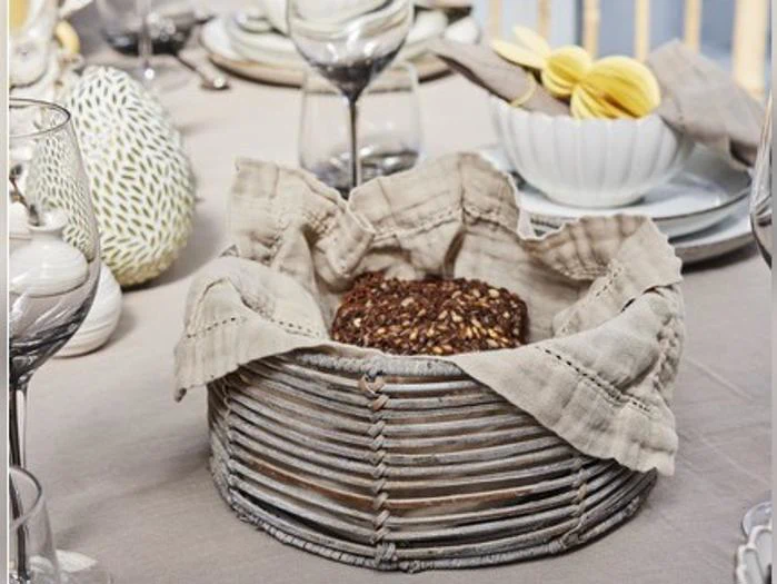 Lene Bjerre, Harper, Kurv, Nature, Rattan, H:10 x B:22,5 x L:22,5 cm