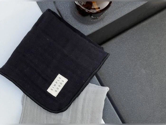 Simple Goods, Dish Cloth, Sort, 100% økologisk, muslin bomuld.L:28 x B:28 cm