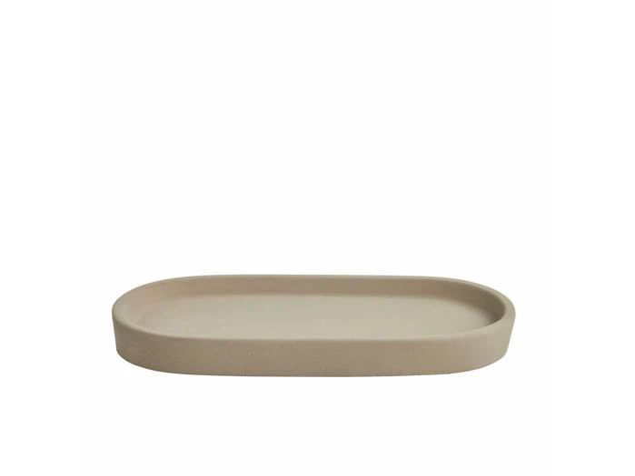 Simple Goods, Oval, Bakke, Grå, Beton, L:25 x B:11 cm