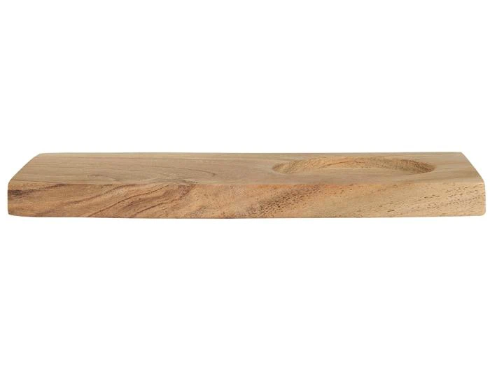 Ib Laursen, Serveringsbræt m. lille m/fordybning, Natur, Akacietræ, L:19 x10 x H:1,5 cm 