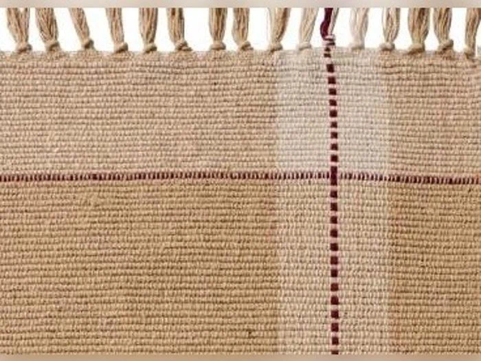Ib Laursen, Gulvløber, Creme, Beige, Rød, Bomuld, B:60 x L:120 cm