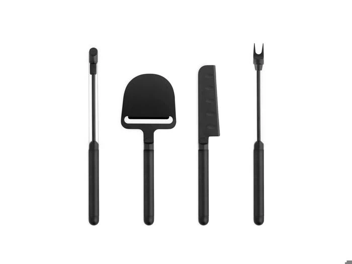 Normann Copenhagen, Pebble, Ostegaffel, Sort, Rustfrit Stål & Silikone, L:21.7 x B:1.4 cm