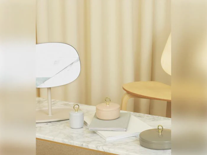 Normann Copenhagen, Ring Box Large, Opbevaringsboks, Taupe, Stål, Dia:15,5 x H:7 cm