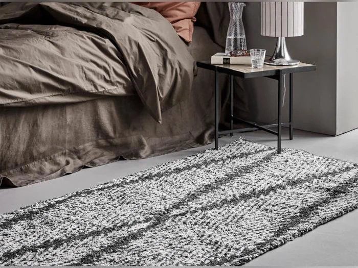 House Doctor, Kin, Tæppe, Sort/Off-white, Bomuld, L:200 x B:90 cm